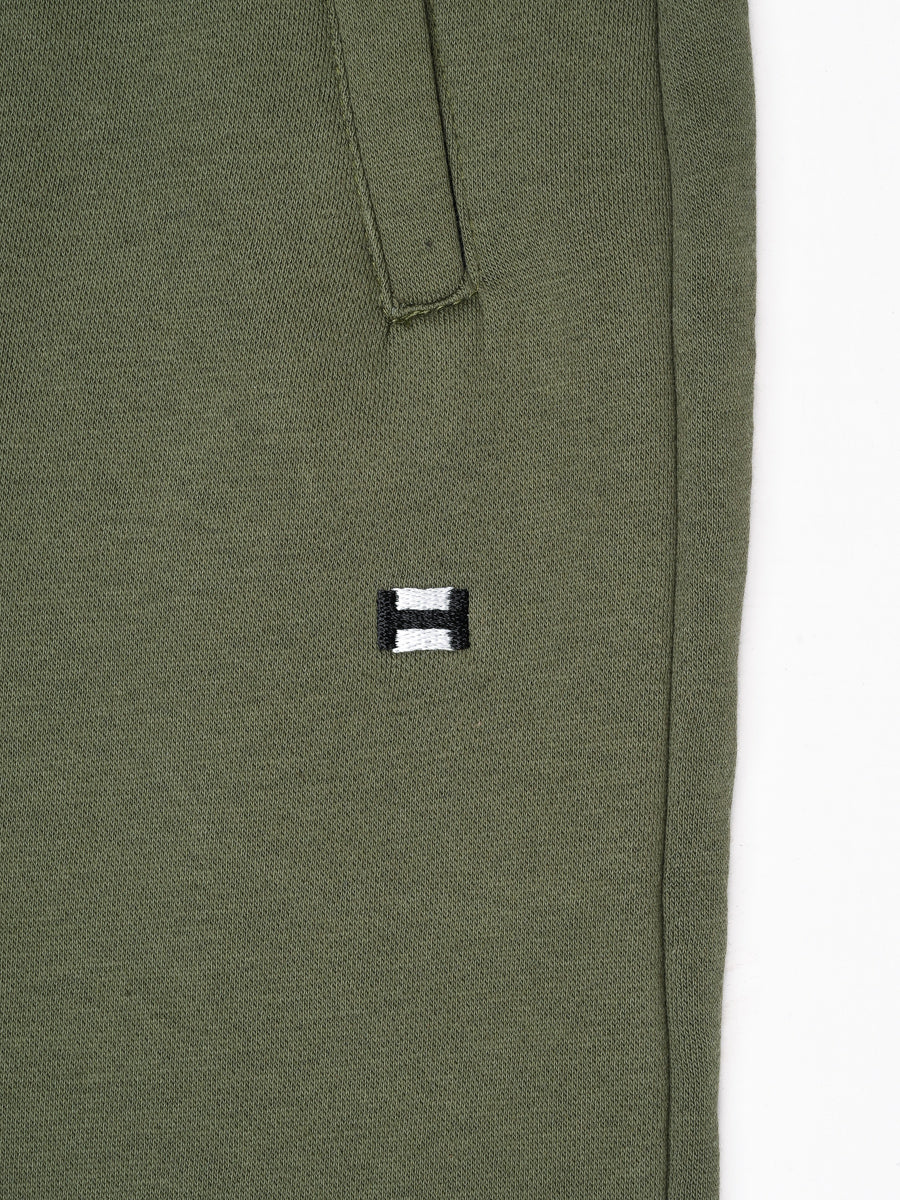 Men Olive Slim-Fit Joggers