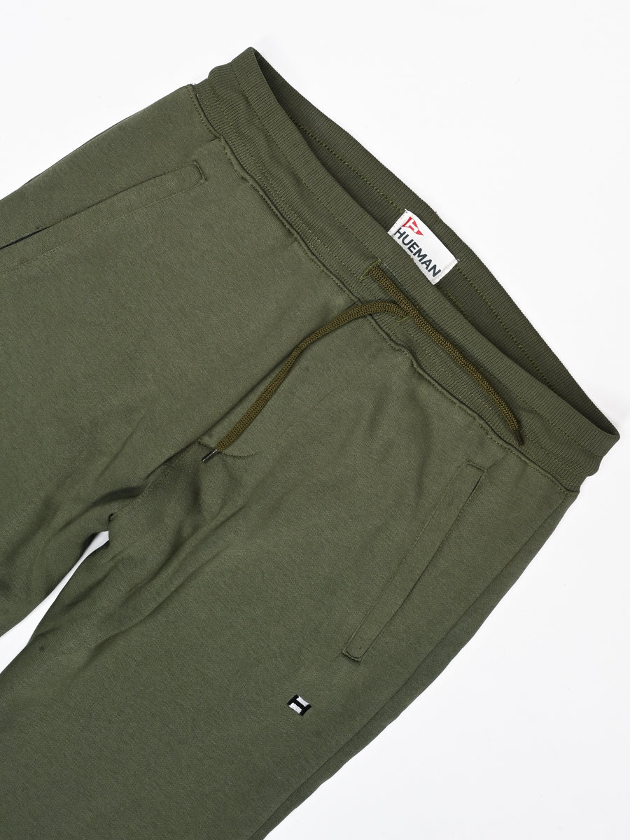 Men Olive Slim-Fit Joggers