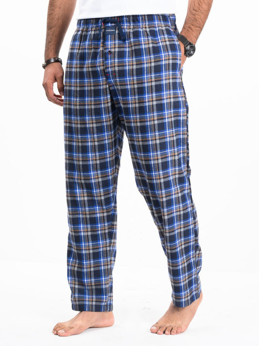 Flannel Plaid Brown/Blue Relaxed Winter Pajama