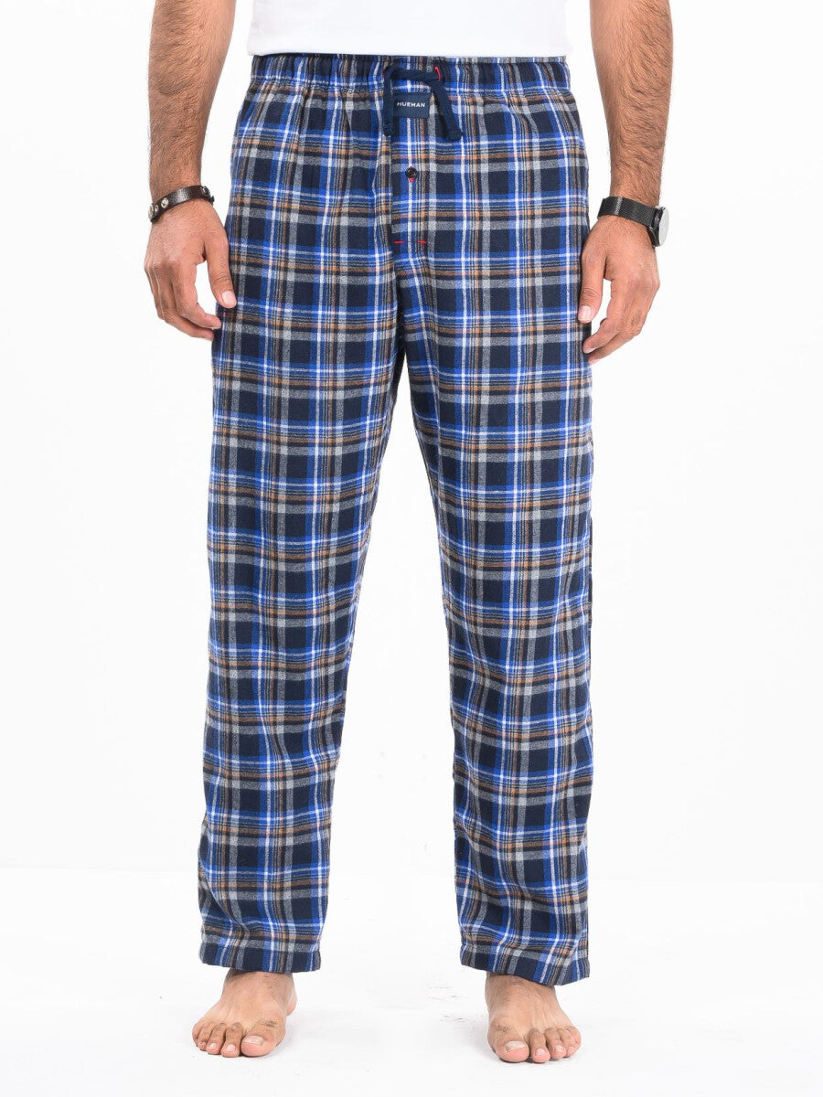 Flannel Plaid Brown/Blue Relaxed Winter Pajama