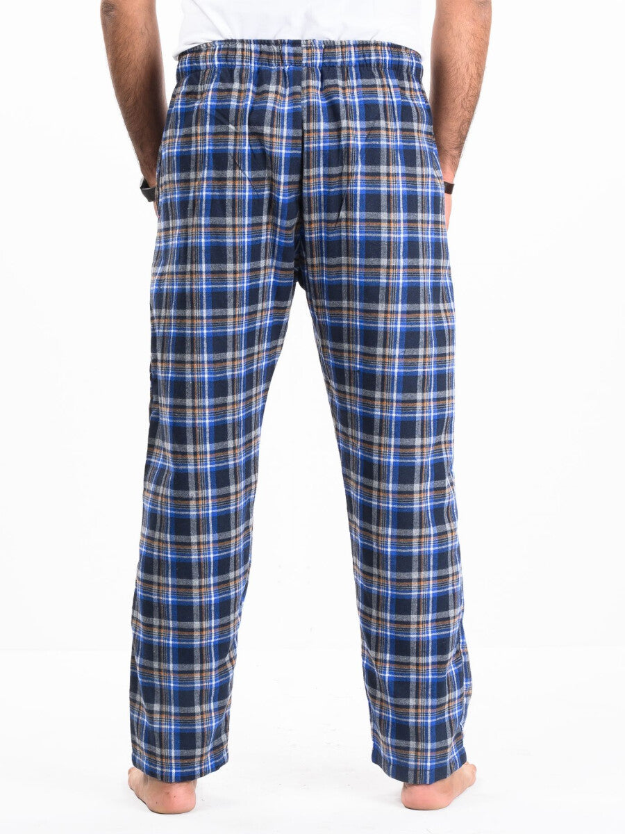 Flannel Plaid Brown/Blue Relaxed Winter Pajama
