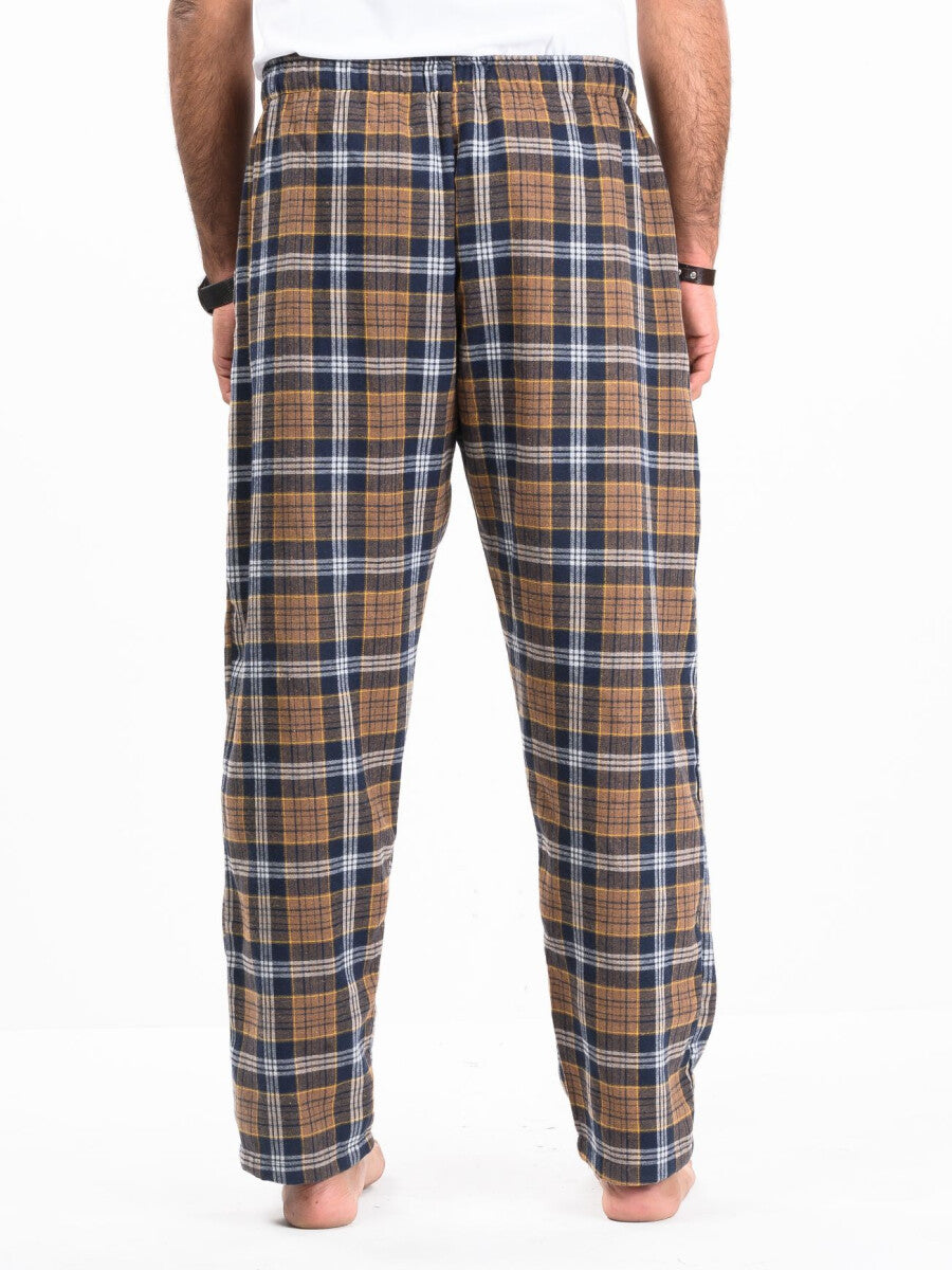 Flannel Plaid Brown/White Relaxed Winter Pajama