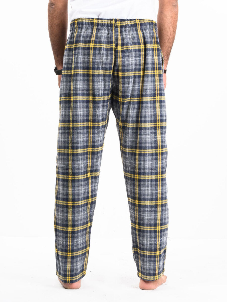 Flannel Plaid Grey/Yellow Relaxed Winter Pajama