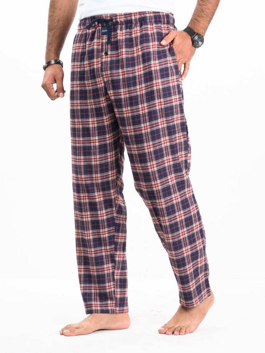 Flannel Plaid Maroon/Navy Relaxed Winter Pajamas