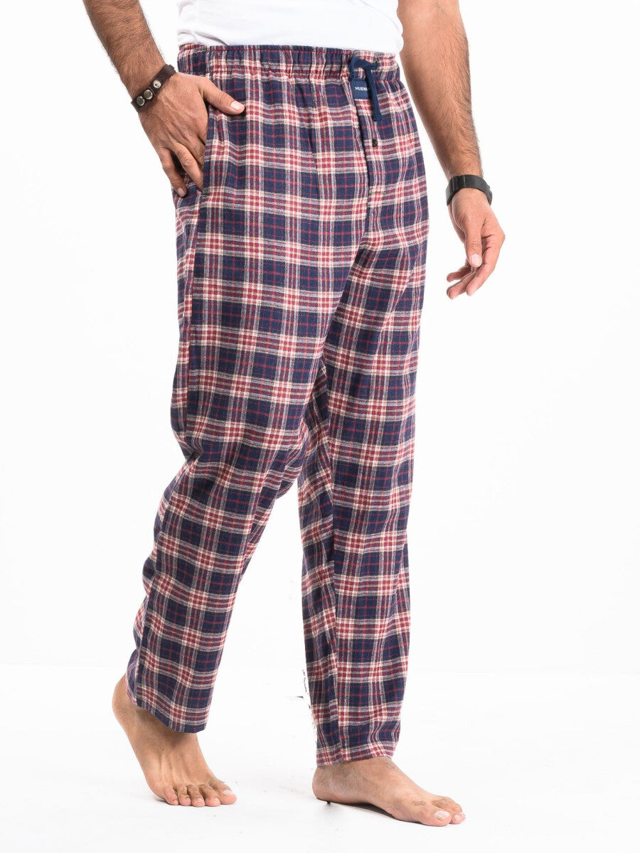 Flannel Plaid Maroon/Navy Relaxed Winter Pajamas