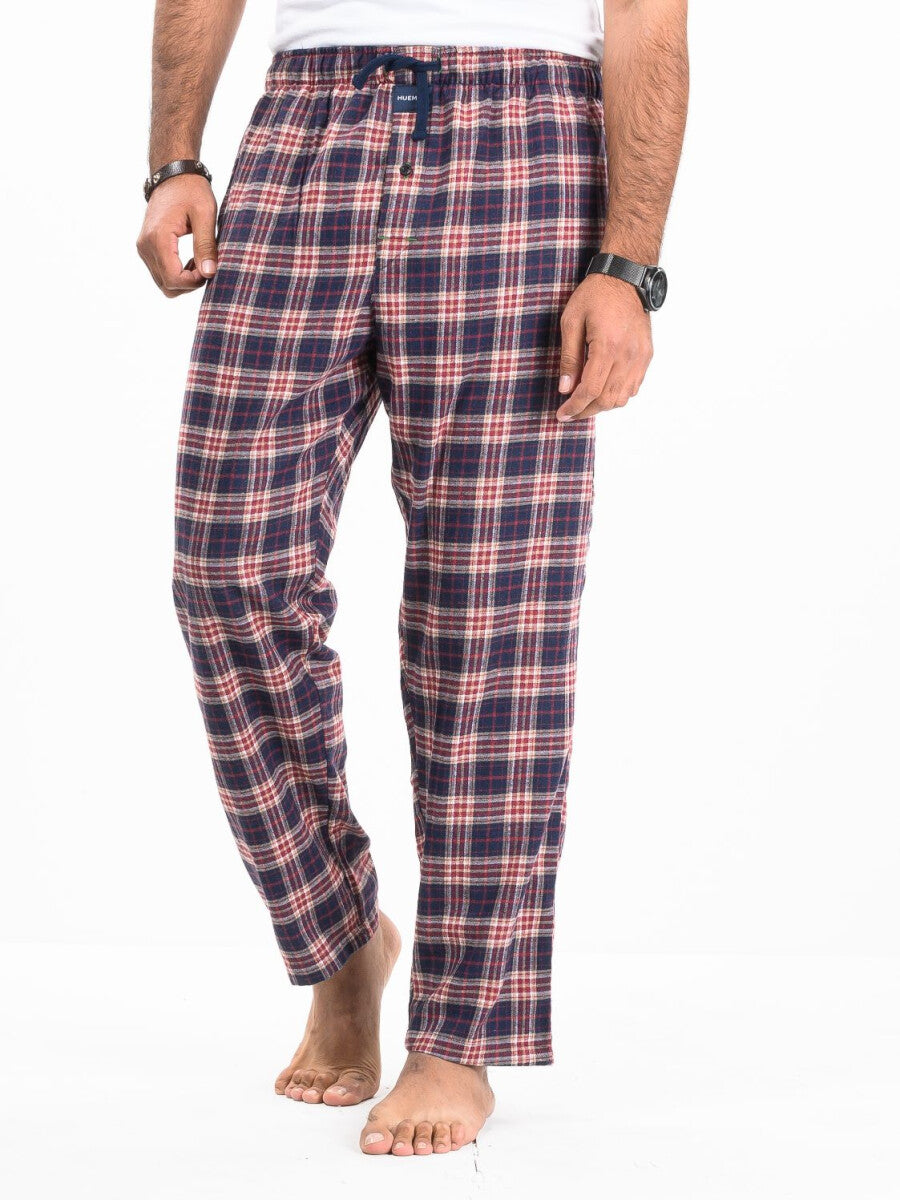 Flannel Plaid Maroon/Navy Relaxed Winter Pajamas