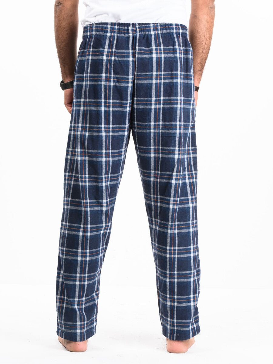 Flannel Plaid Navy/White Relaxed Winter Pajama