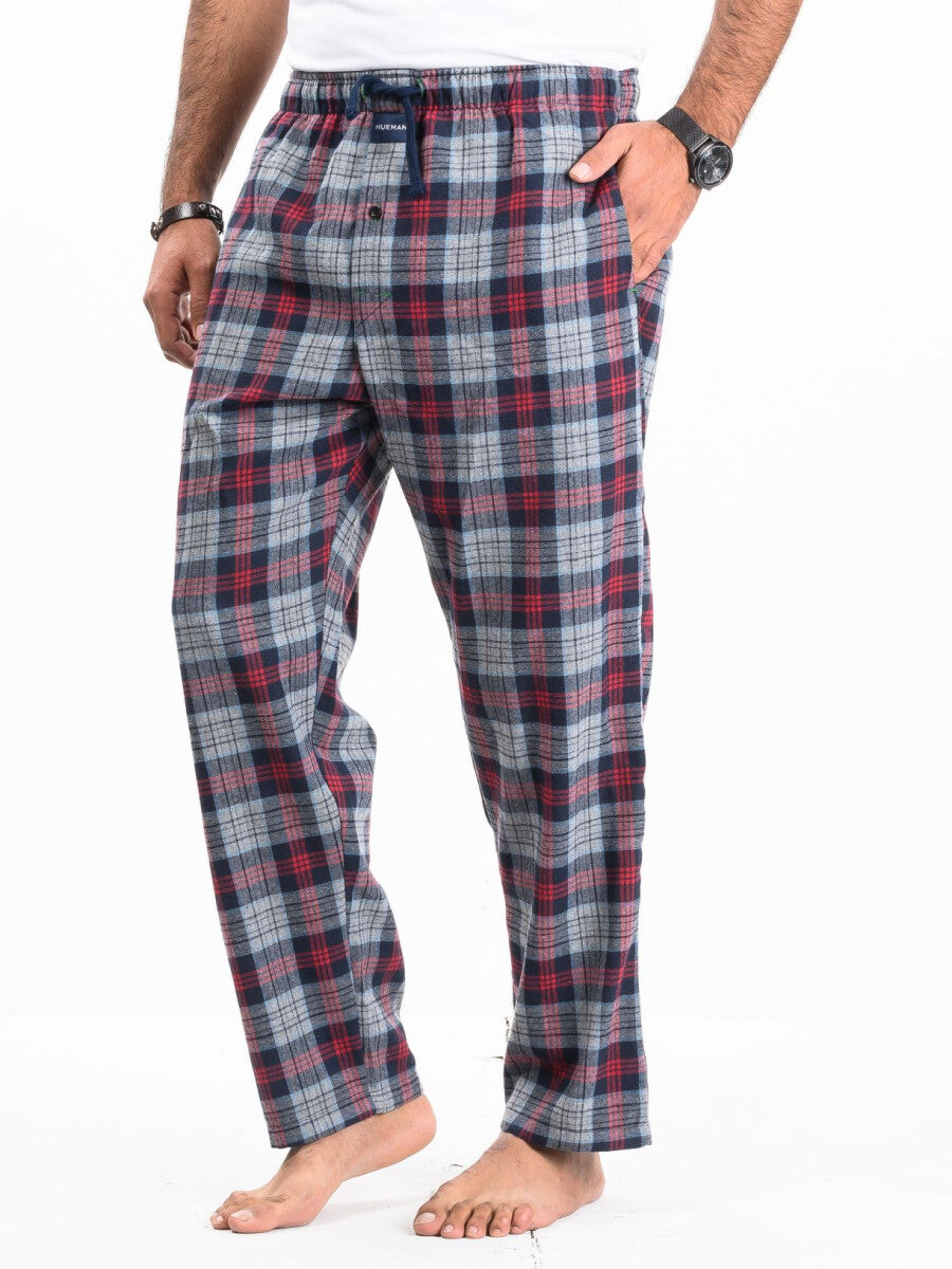 Flannel Plaid Red/Grey Double Lining Relaxed Winter Pajama