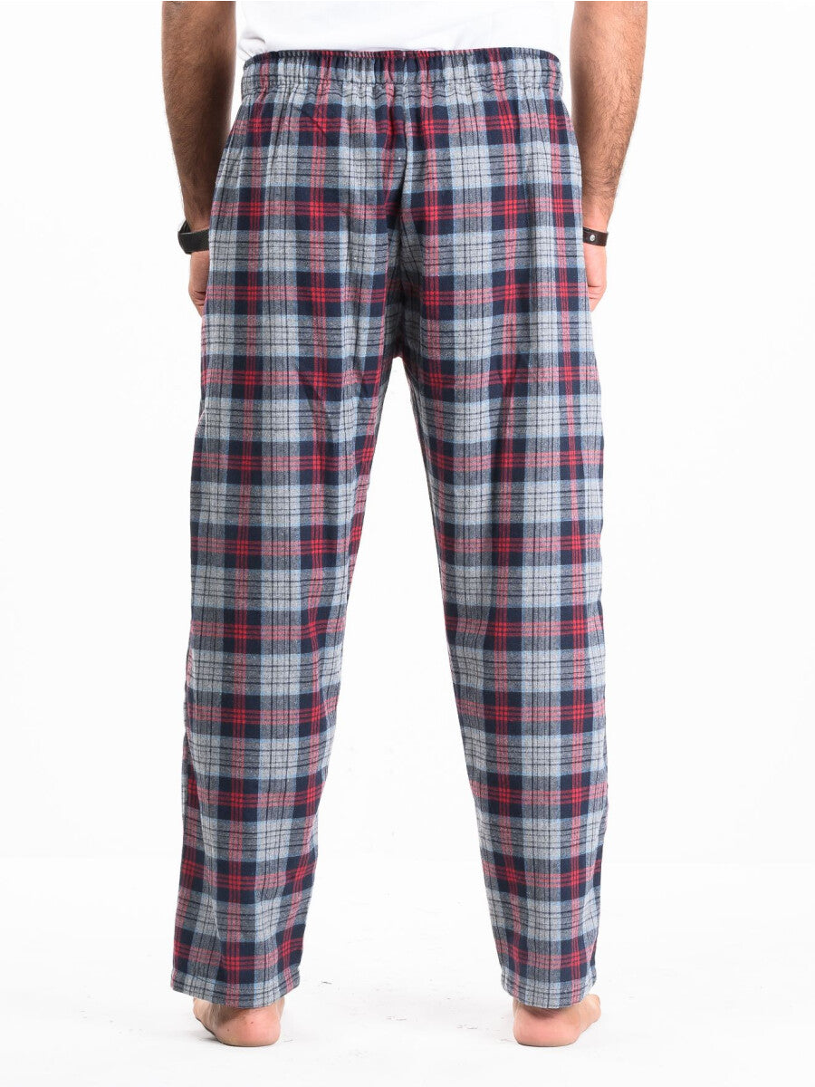 Flannel Plaid Red/Grey Double Lining Relaxed Winter Pajama