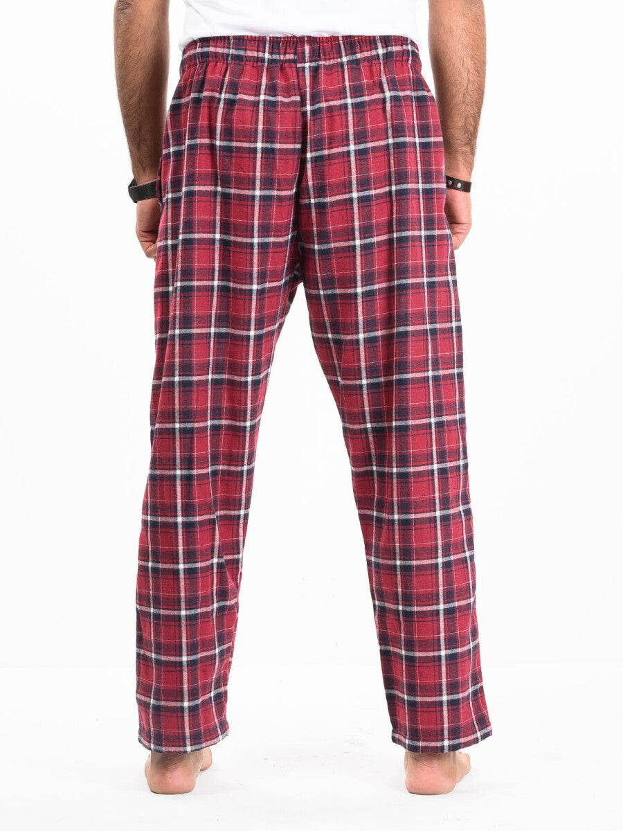 Flannel Plaid Red/White Relaxed Winter Pajama
