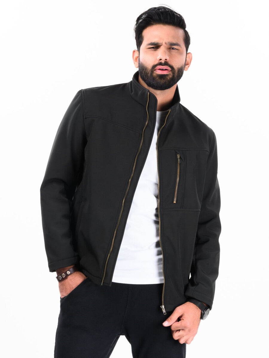 Men Black Softshell Jacket