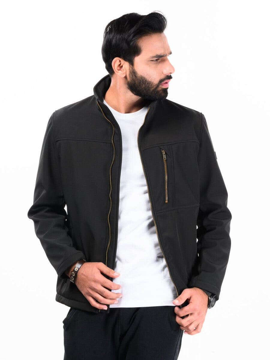 Men Black Softshell Jacket