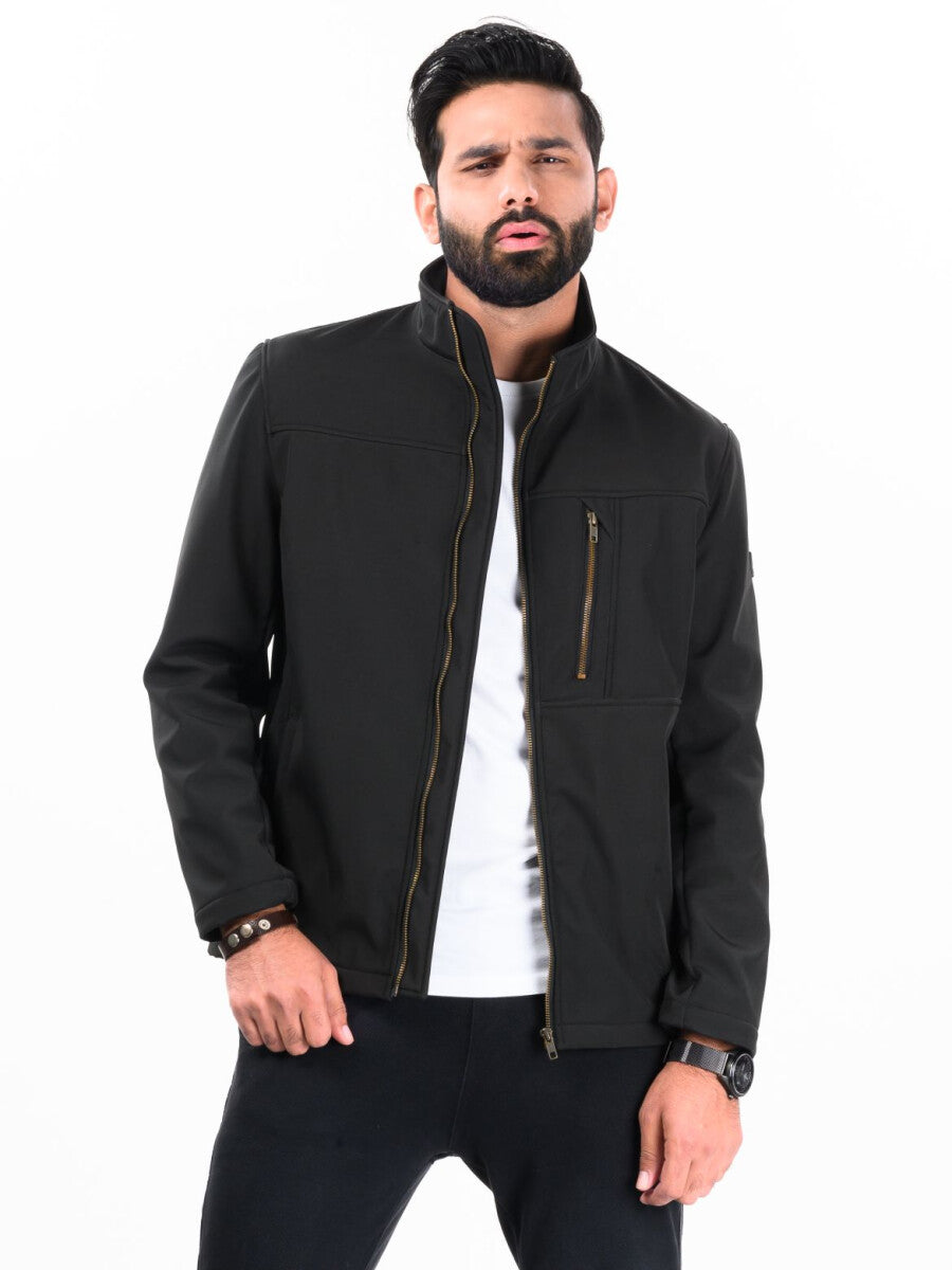 Men Black Softshell Jacket