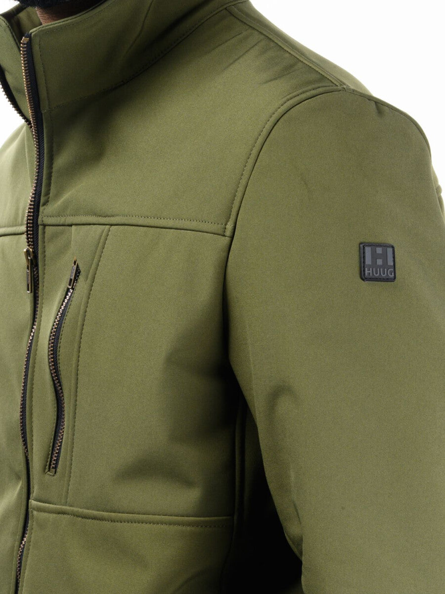 Men Olive Softshell Jacket