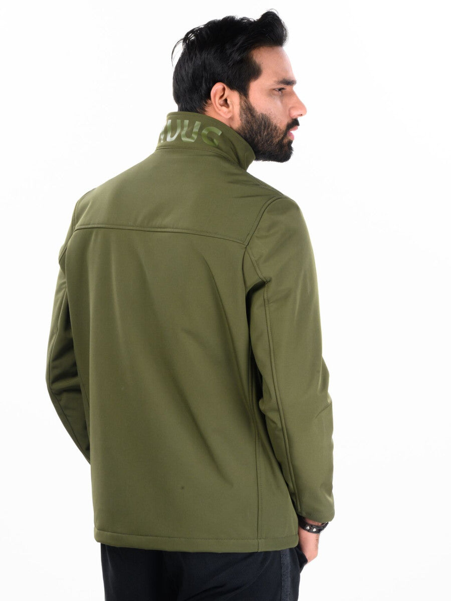 Men Olive Softshell Jacket