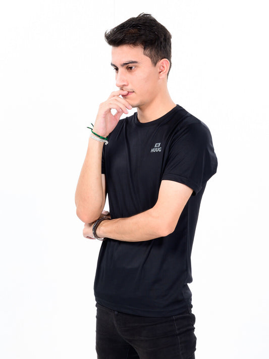 Men’s Black Custom Fit Crew Neck T-Shirt