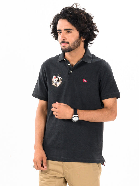 Men's Black Iconic Short Sleeve Polo Shirt