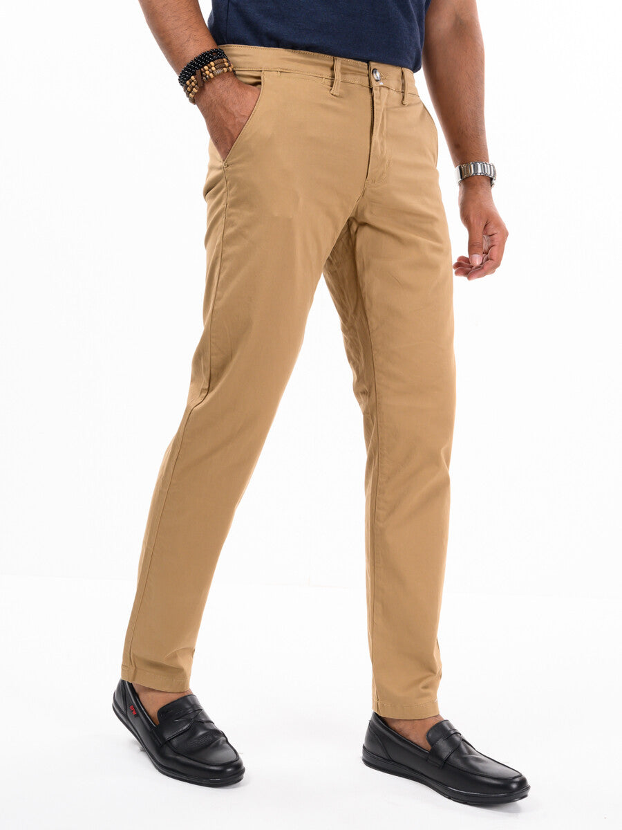 Men's Khaki Slim Fit Stretch Chino Pant