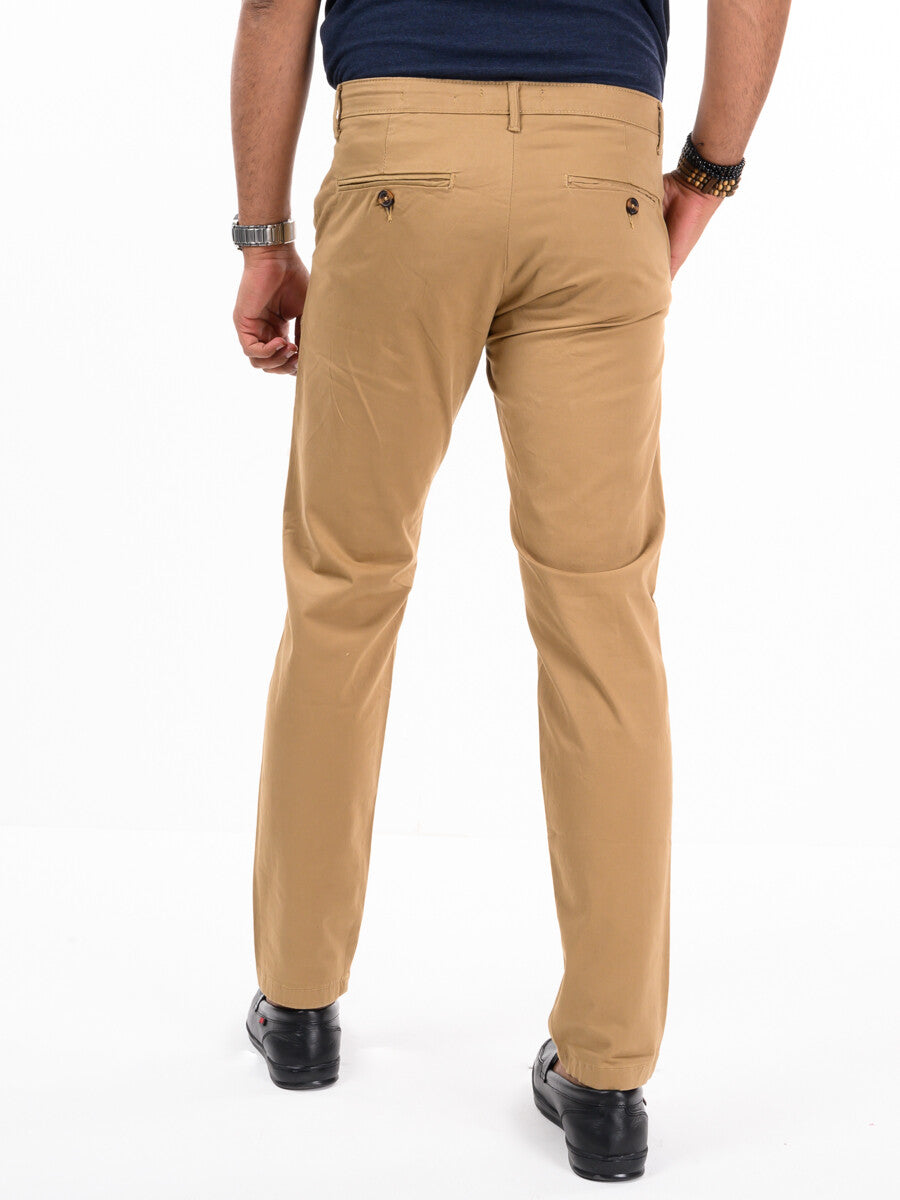 Men's Khaki Slim Fit Stretch Chino Pant