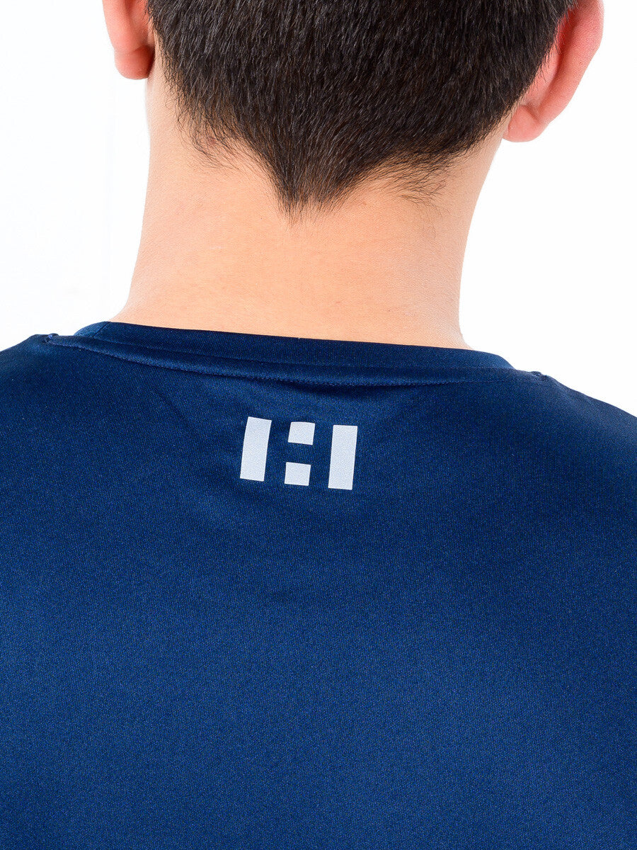 Men’s Navy Blue Custom Fit Crew Neck T-Shirt