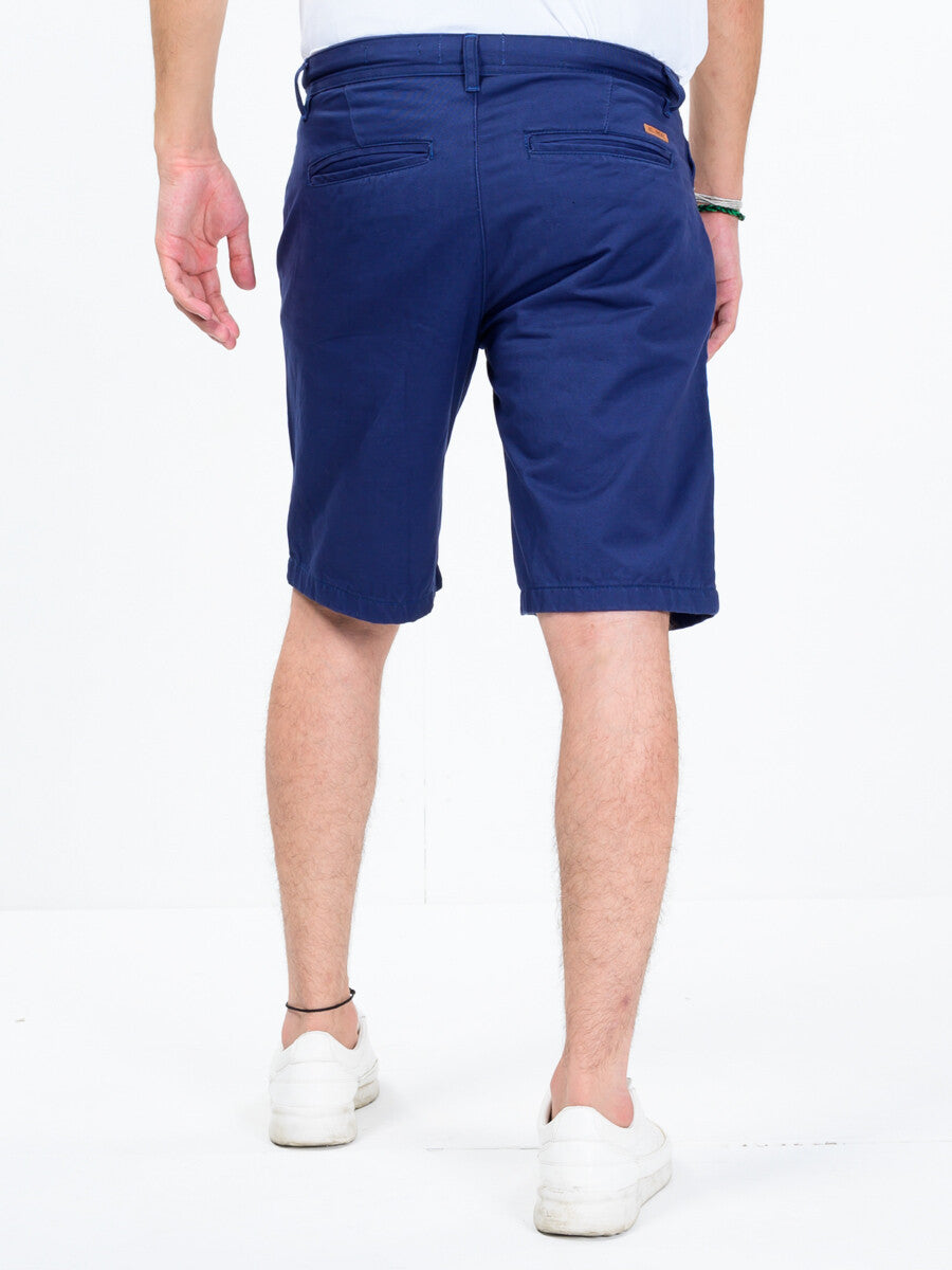 Men Blue Slim Fit Chino Short