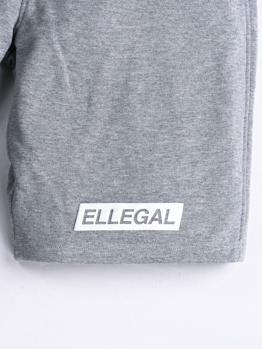 Men Heather Grey Terry Jogger Shorts