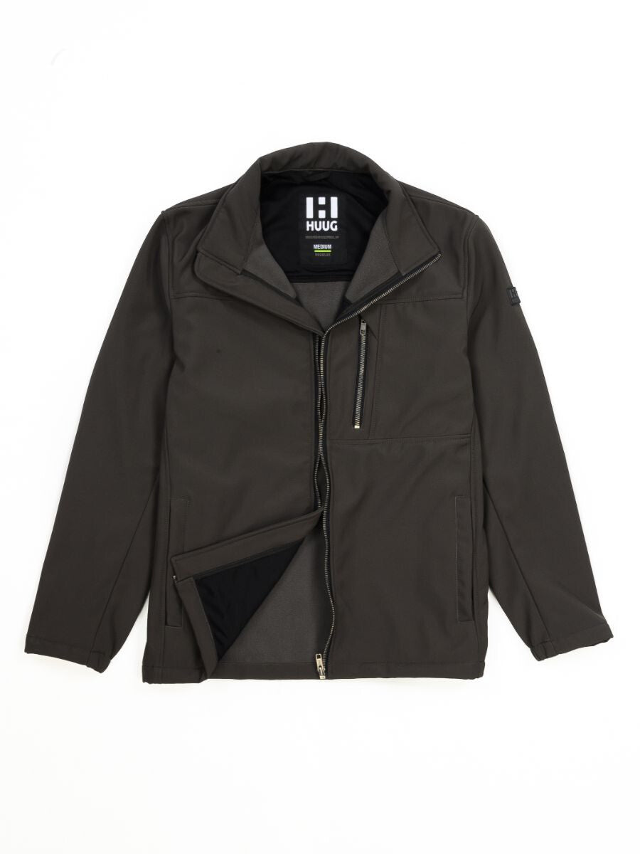 Mole Grey Stand Up Collar Soft Shell Men's Jacket