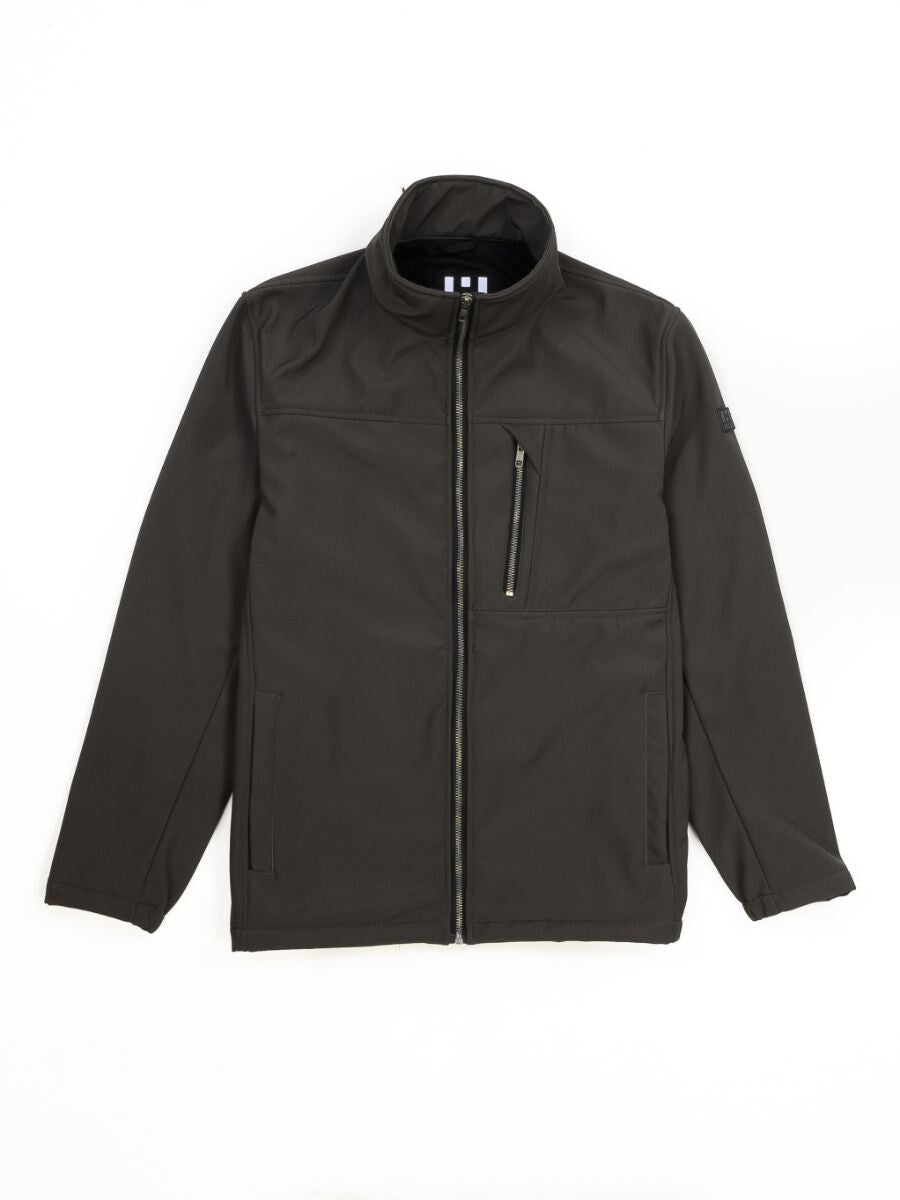 Mole Grey Stand Up Collar Soft Shell Men's Jacket