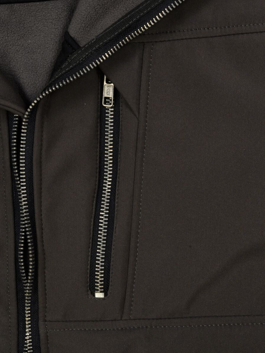 Mole Grey Stand Up Collar Soft Shell Men's Jacket