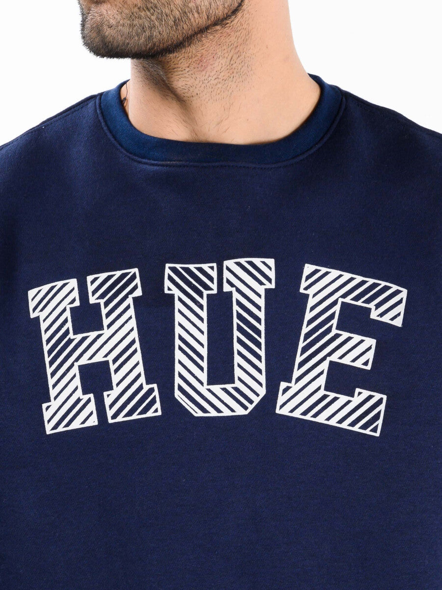 Navy Blue Fleece Men's Sweatshirt