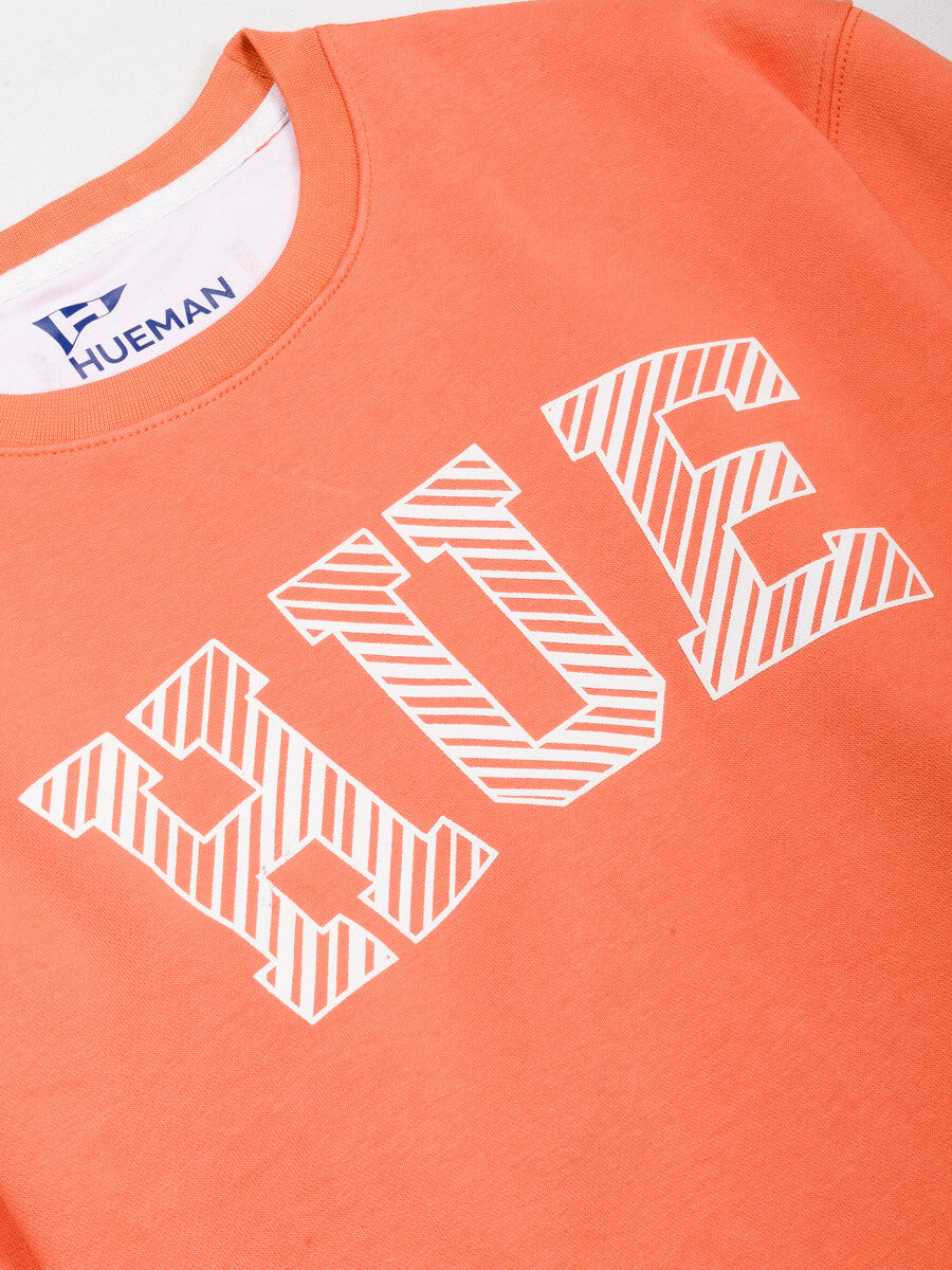 Orange Fleece Men's Sweatshirt