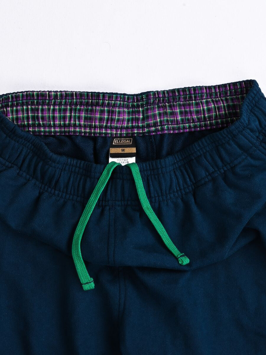 Raw-Hem Men Bright Navy Terry Jogger Shorts