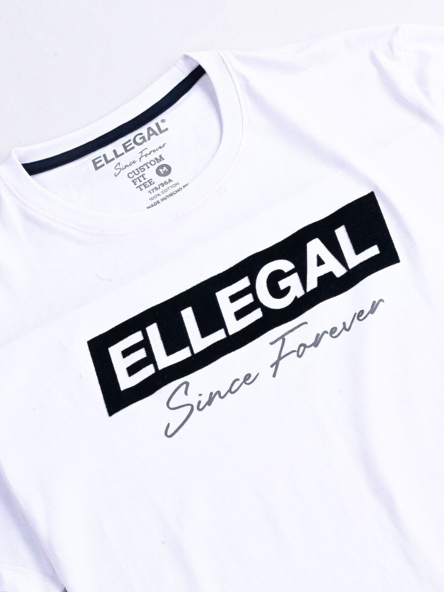 SF Flock White Cotton Tee Shirt