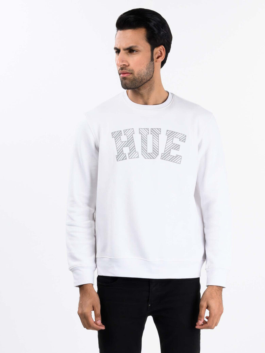White Fleece Men's Sweatshirt