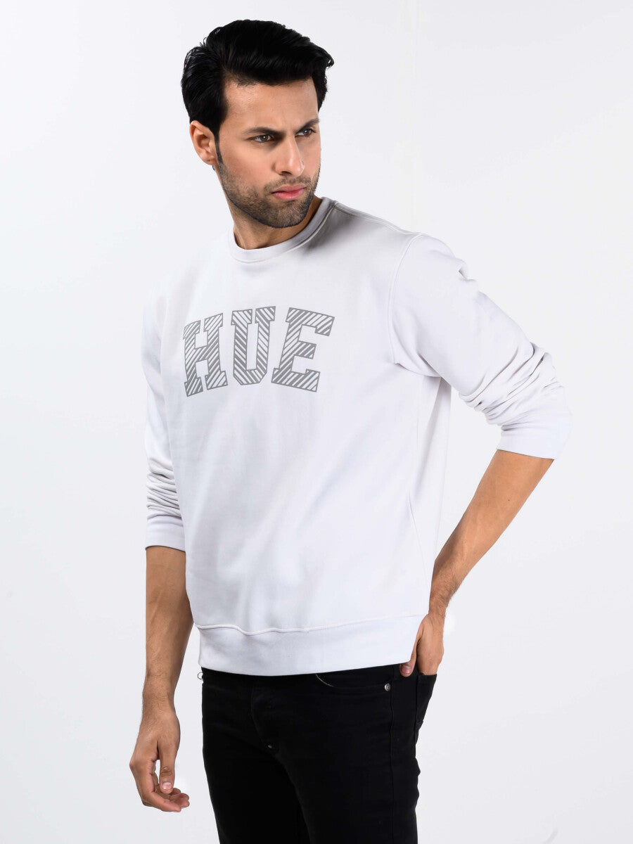 White Fleece Men's Sweatshirt