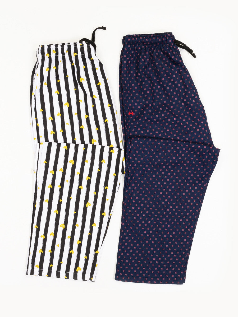 Women Ultra Soft & Lightweight Cotton Relaxed Pajamas - Pack of 2