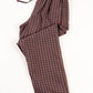 Men's Brown/Blue Relaxed Fit Plaid Cotton Pajama