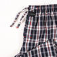 Men's Black/White Brown Lining Relaxed Fit Plaid Cotton Pajama