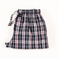 Men's Black/White Brown Lining Relaxed Fit Plaid Cotton Pajama