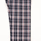 Men's Black/White Brown Lining Relaxed Fit Plaid Cotton Pajama