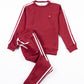 Kids Burgundy Striped Sweatsuit