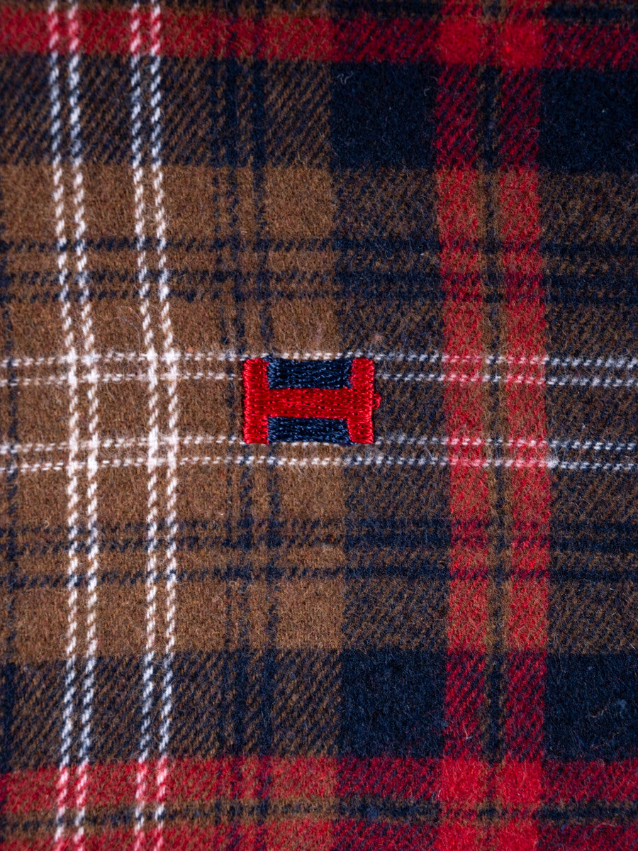 Men Brown/Red Flannel Button Down Shirt