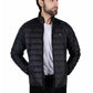 Men Grey/Black Short Body Slim-Fit Full-Sleeves Puffer Jackets - Pack of 2