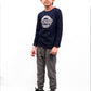 Kids Navy Blue Full Sleeves T-Shirt