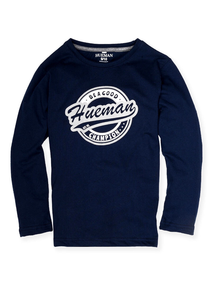 Kids Navy Blue Full Sleeves T-Shirt