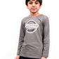 Kids Grey Full Sleeves T-Shirt