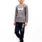 Kids Grey Full Sleeves T-Shirt