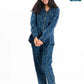 Blue & Yellow Cotton Relaxed Sleeping Suit