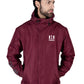 Maroon Hooded Windbreaker Jacket