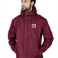 Maroon Hooded Windbreaker Jacket
